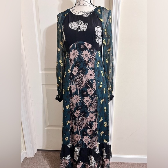 Anna Sui from Anthropologie silk maxi dress